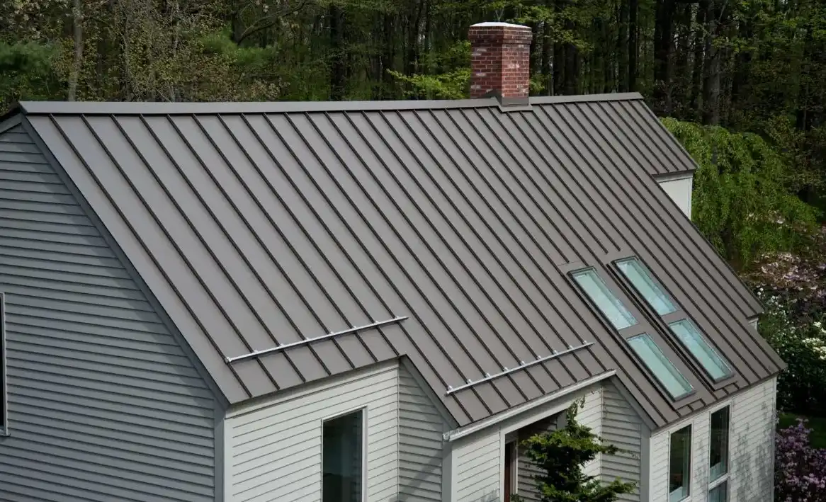 Grey Standing Seam Metal Roof