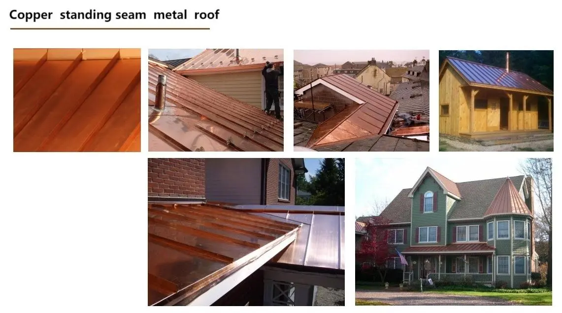 standing seam copper roof panels