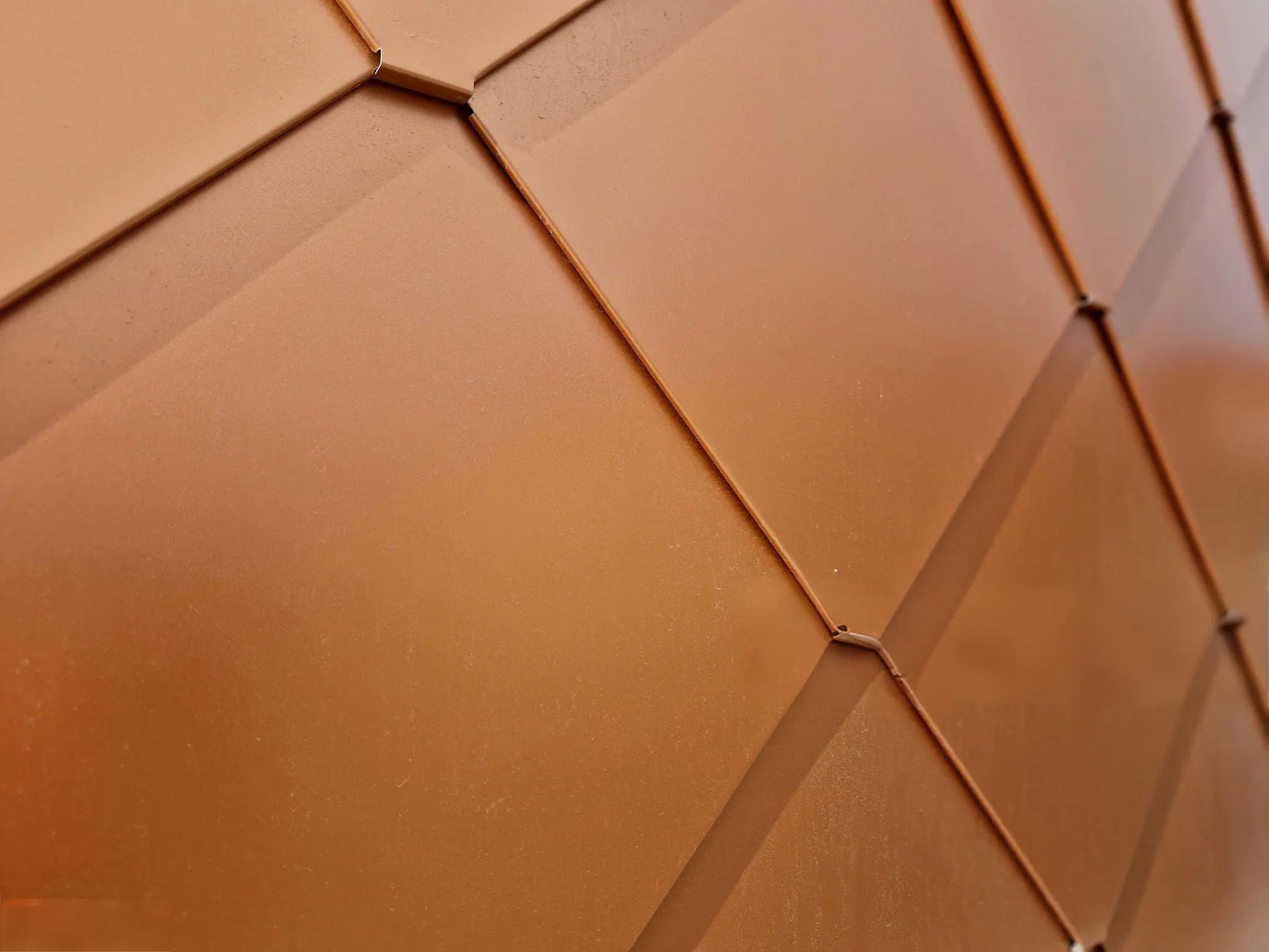 standing seam copper roof panels