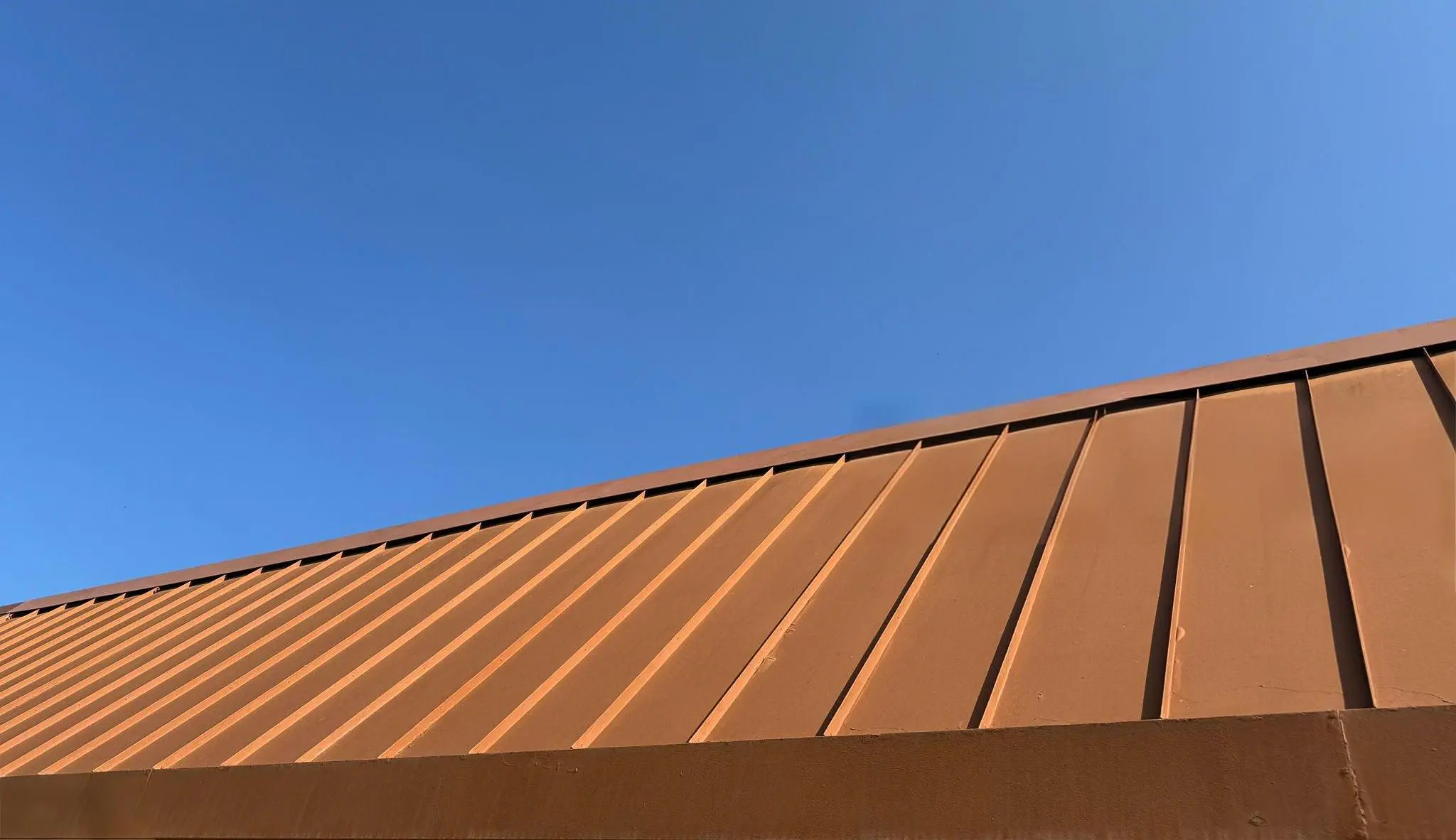 copper standing seam roofing panels