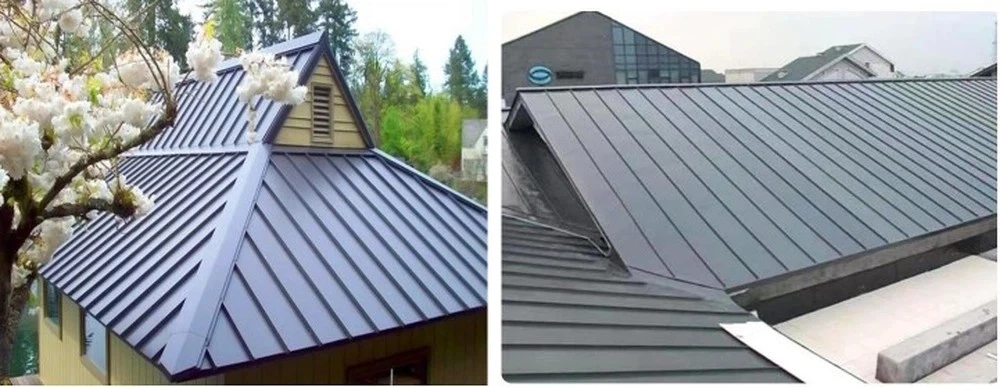  striated standing seam roof panel