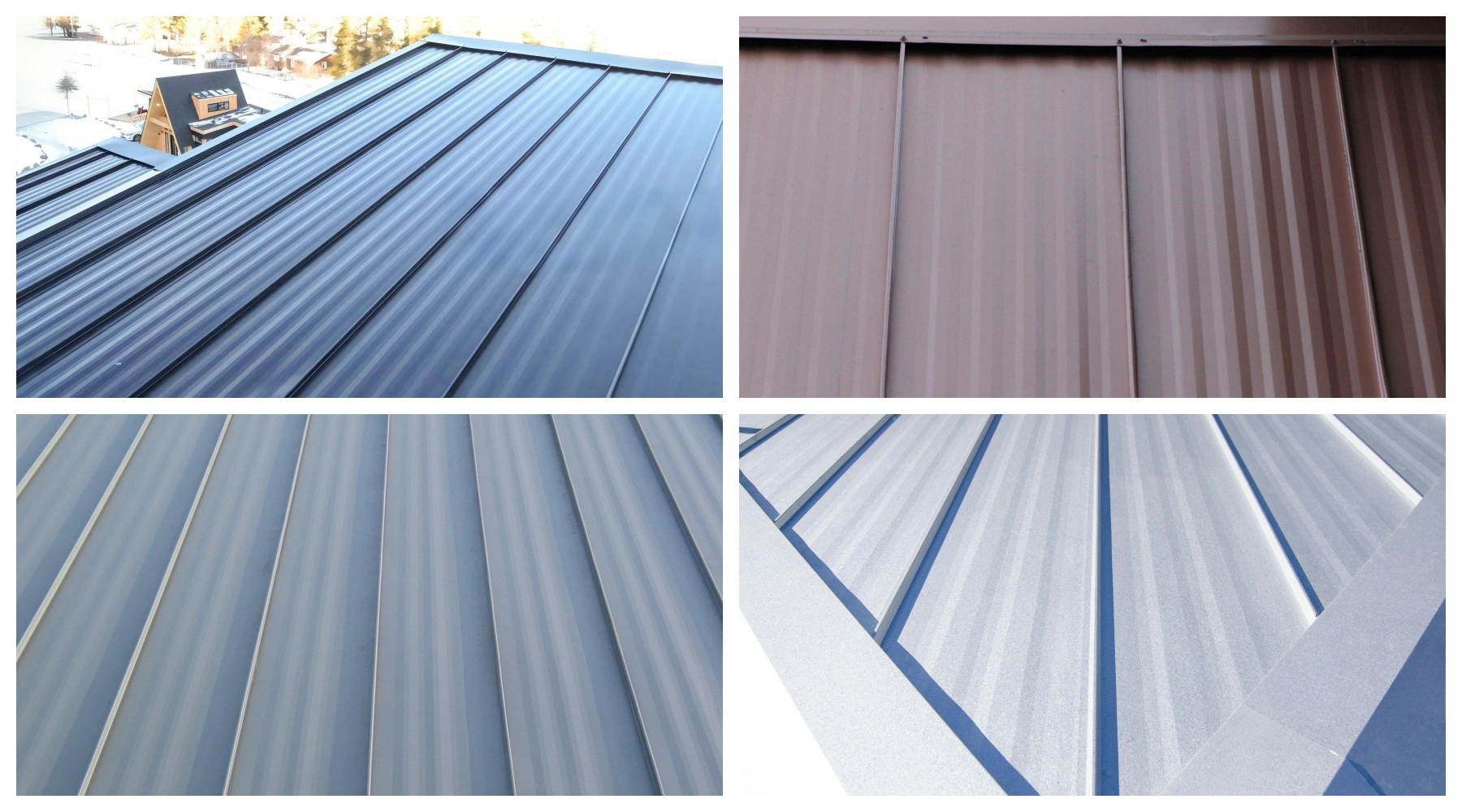  striated standing seam roof panel