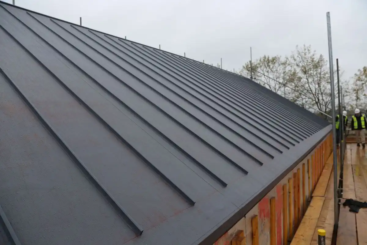 black metal standing seam roof