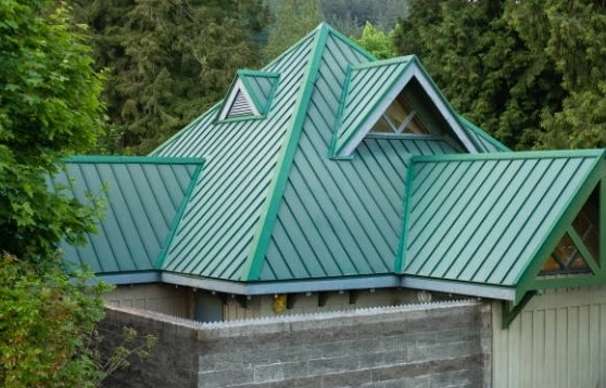  black metal standing seam roof 