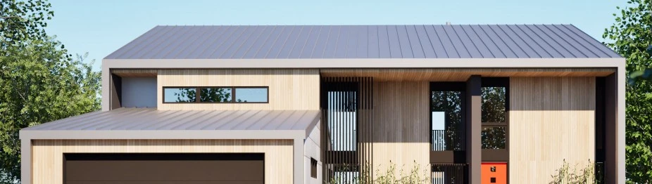 white standing seam roof
