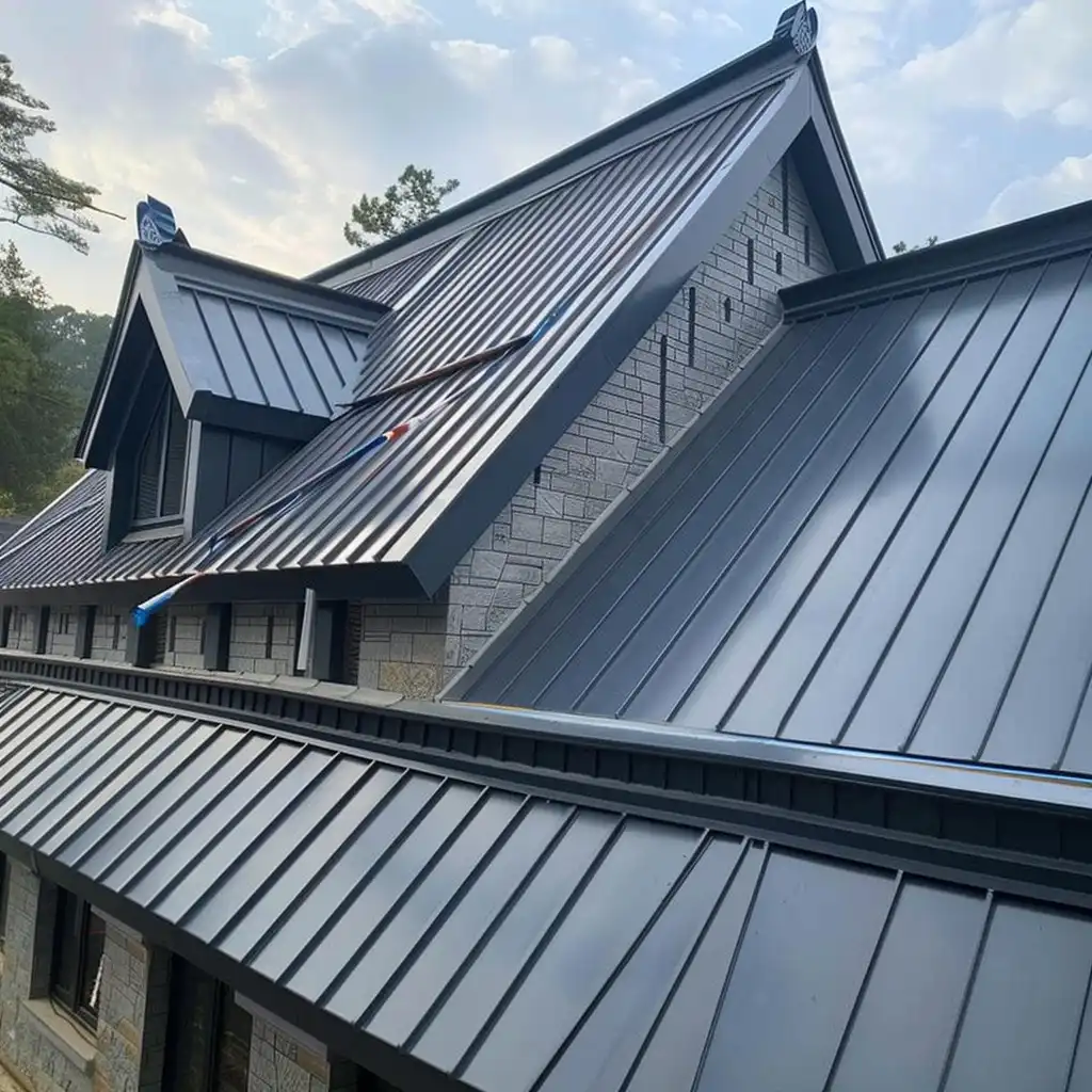 Double Lok metal roof panels