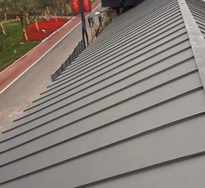 Standing seam copper roof panels