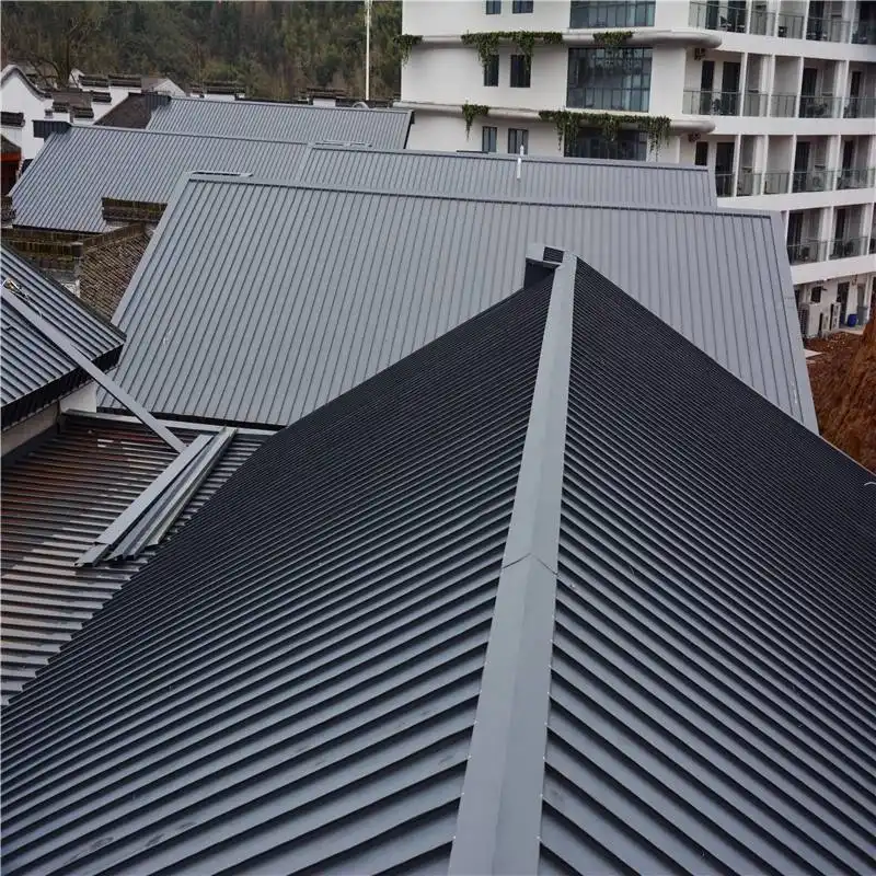 Metal standing seam roofing panels