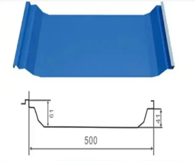 Trapezoidal Standing Seam Metal Roofing