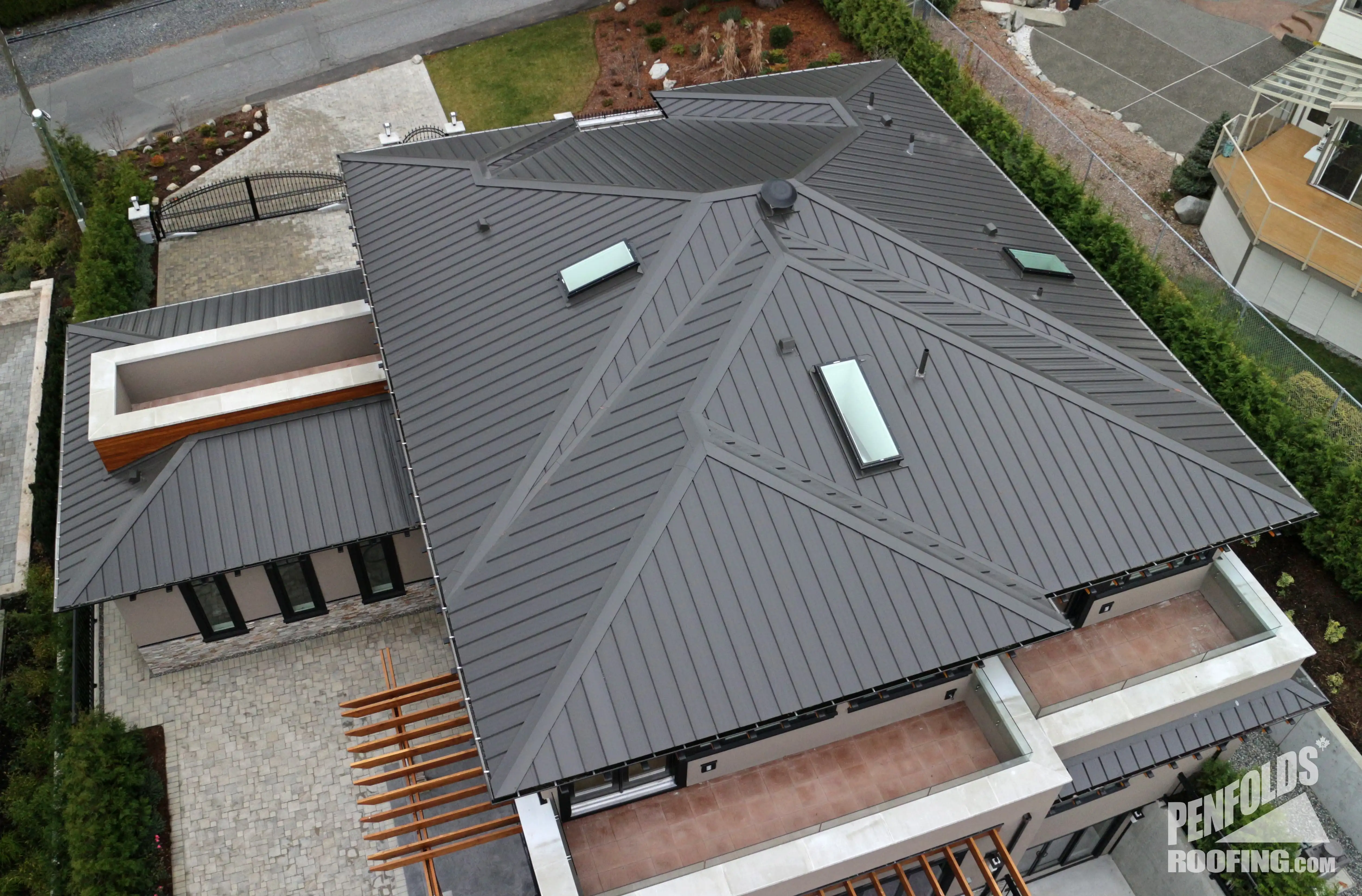 Standing Seam Copper Roof Panels