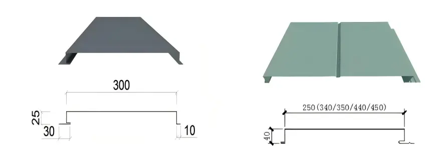 Inside Lock metal wall panels