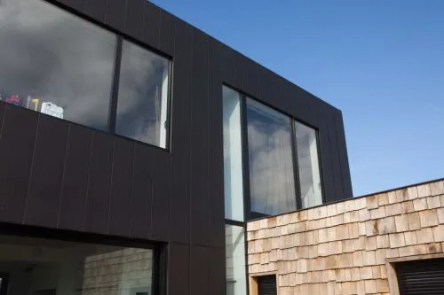 Flat lock zinc cladding panels