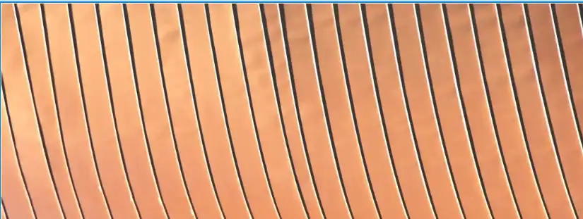 Standing seam copper roof panels