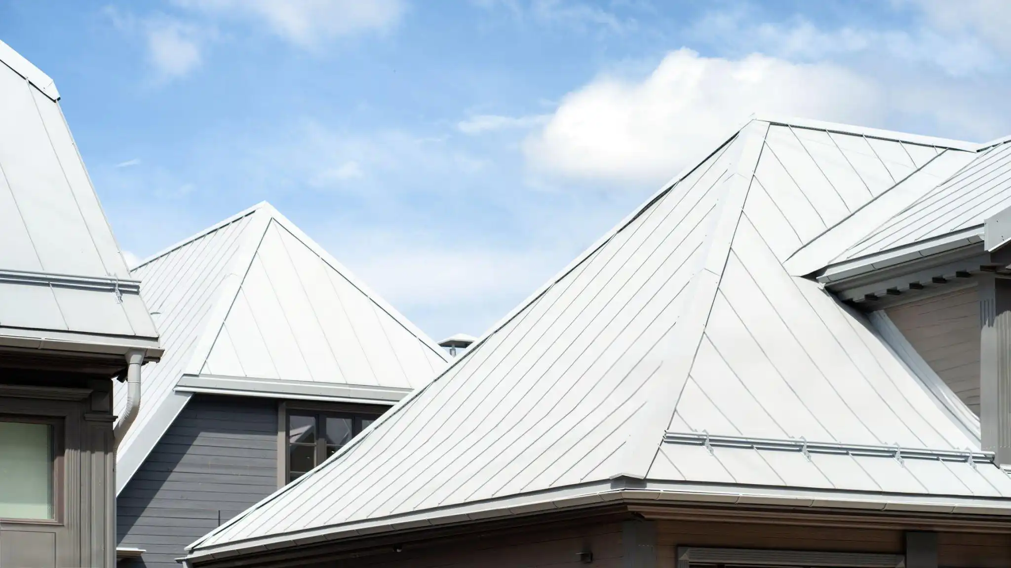 white standing seam roof