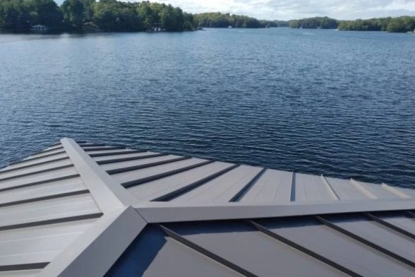 striated metal roof panels