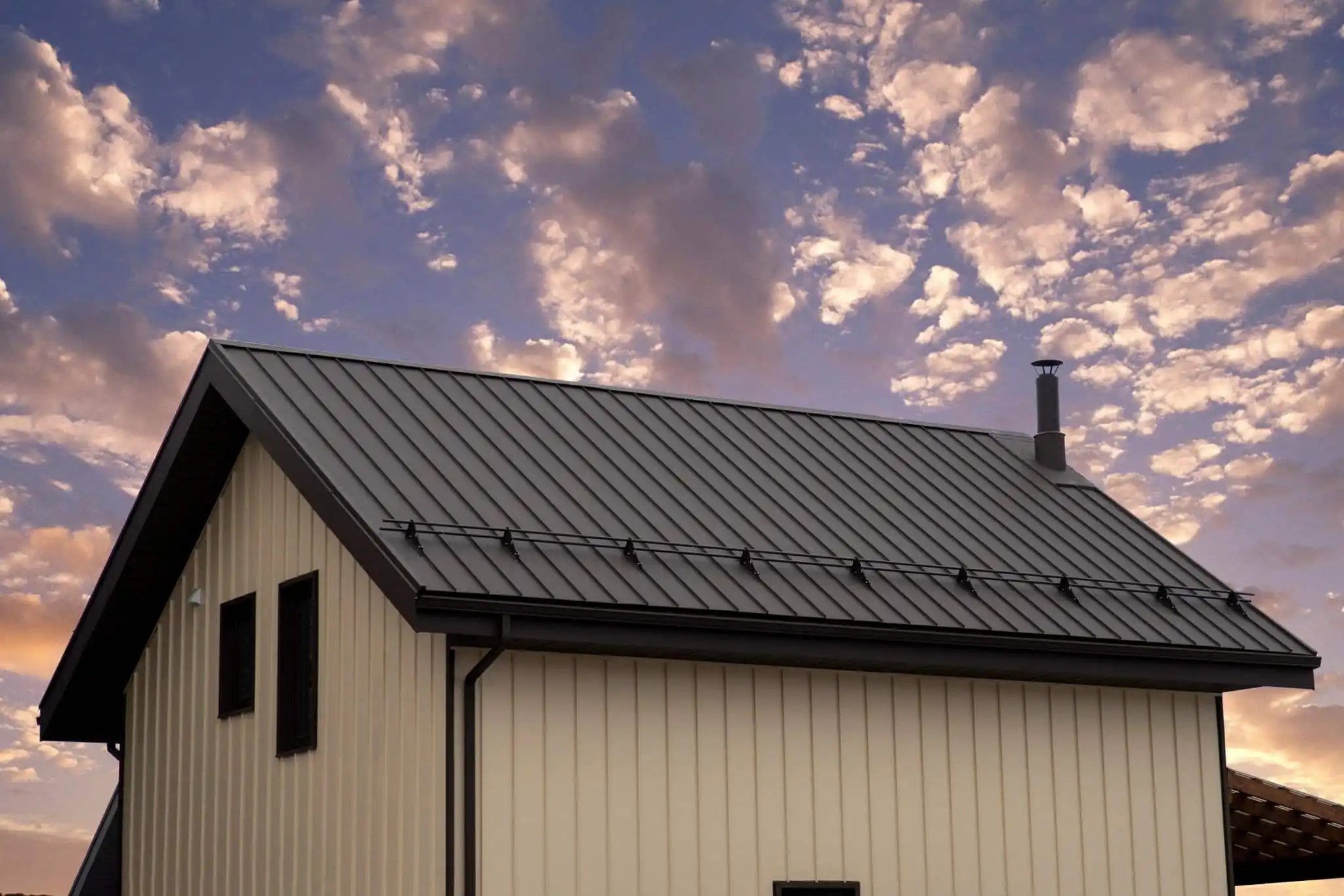 striated standing seam roof panels