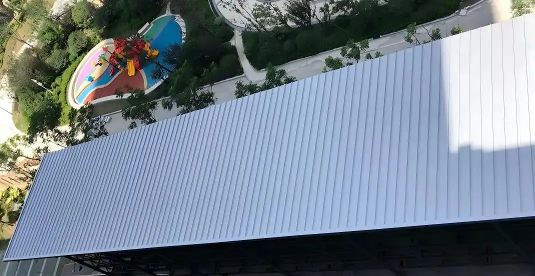 white standing seam roof