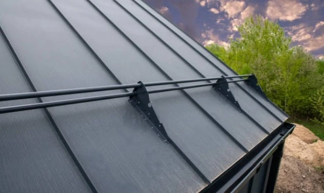 Steel seam roofing