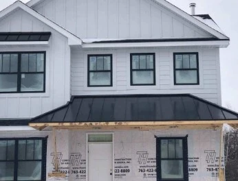 white standing seam roof