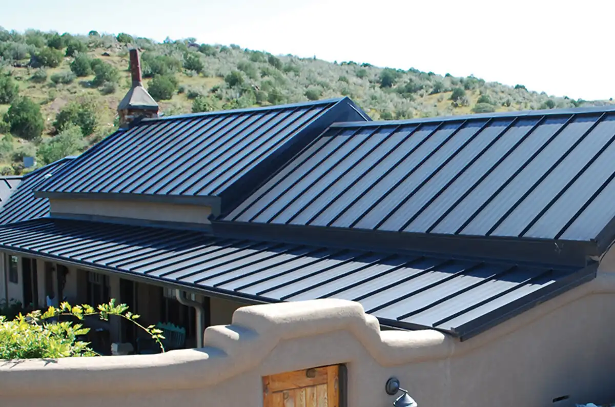 grey standing seam metal roof