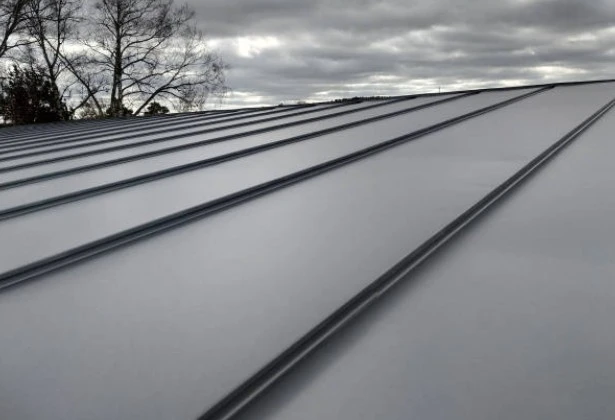 grey standing seam metal roof