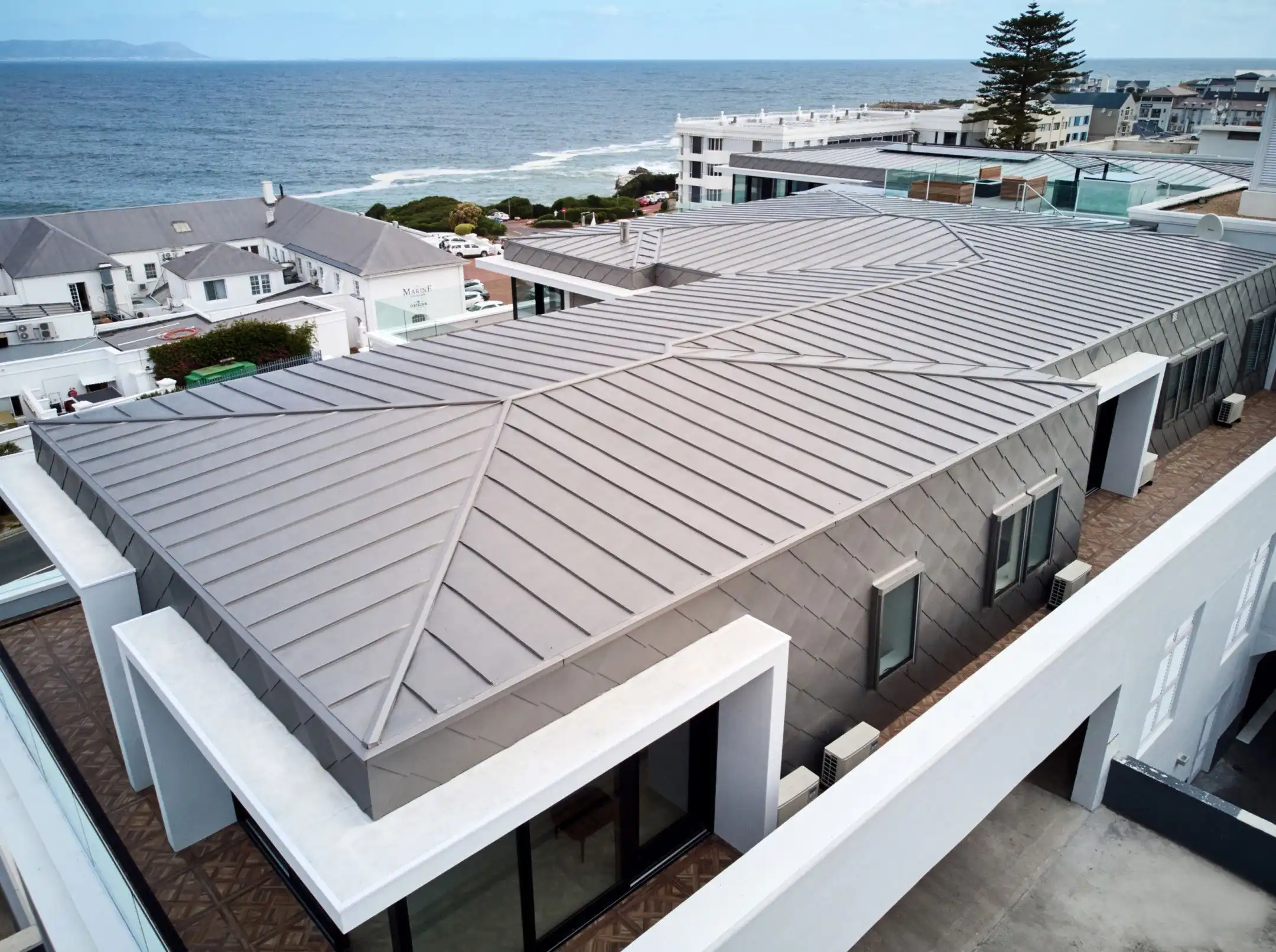 Steel seam roofing