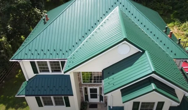 striated standing seam roof panel