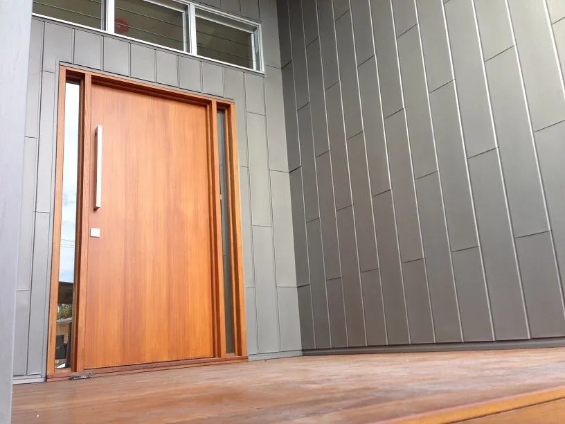 Flat lock zinc cladding panels